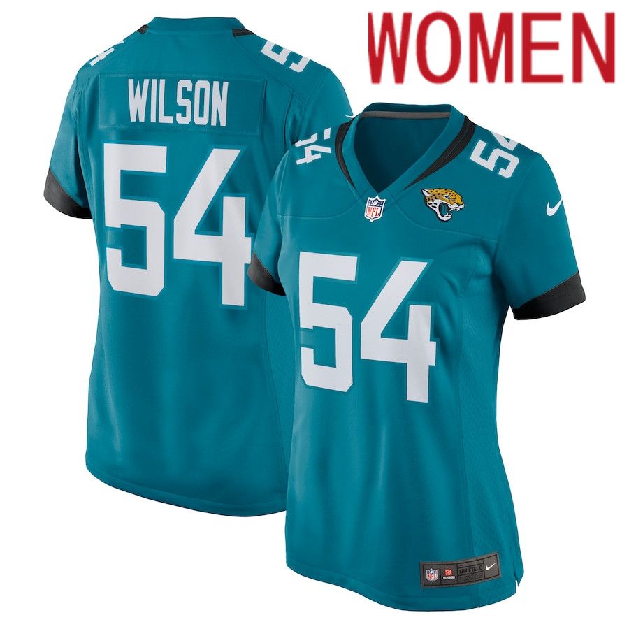 Women Jacksonville Jaguars #54 Damien Wilson Nike Teal Nike Game NFL Jersey